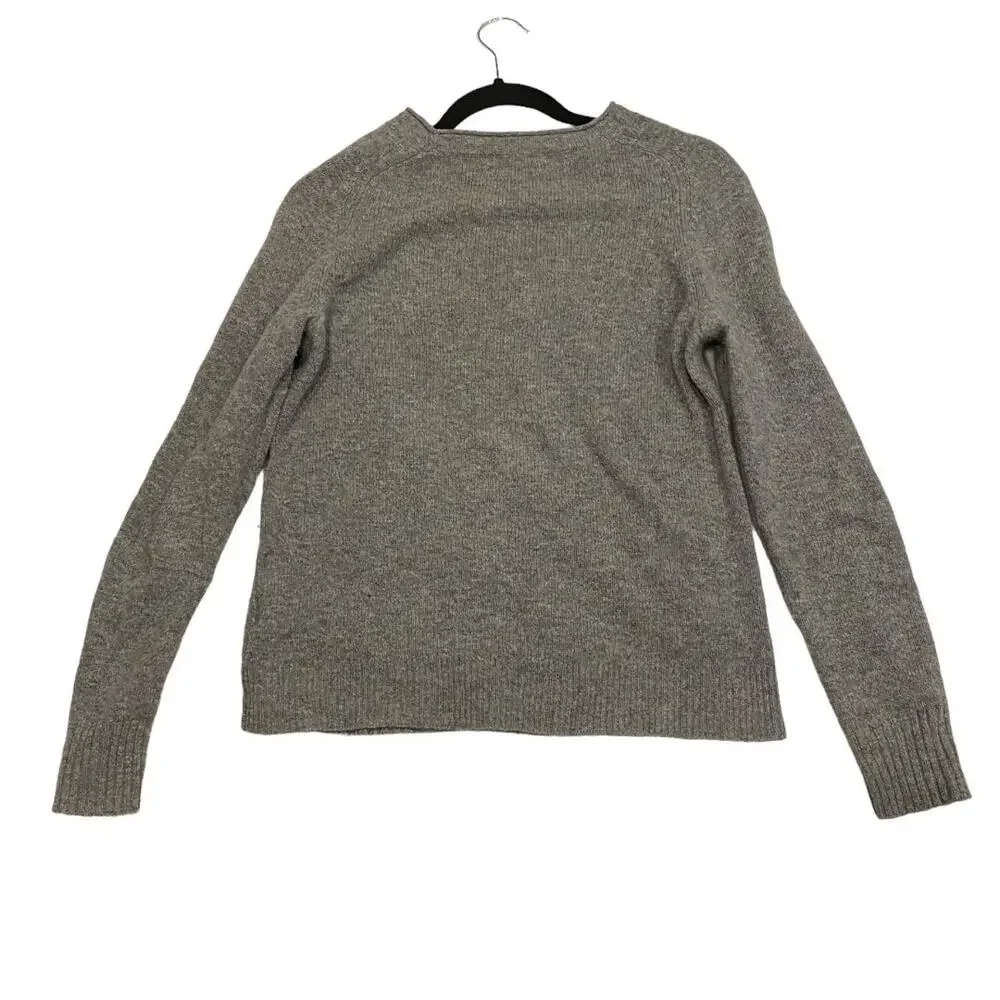 J. Crew Llama Embellished Gray Sweater Size Small